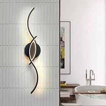 EDISLIVE 24 Inch Black LED Vanity Light, 15W Dimmable Modern Wall Sconce, 3000K Warm White Linear Fixture with Acrylic Strip Shade for Bathroom Mirror Bedroom Makeup