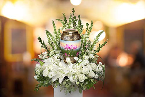 Image of Lotus Cremation Urns for Human Ashes Adult Female Decorative Urns for Ashes