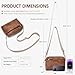 BOSTANTEN Small Crossbody Purse for Women Triple Zip Cell Phone Leather Shoulder Handbag with Wide Guitar Strap Brown
