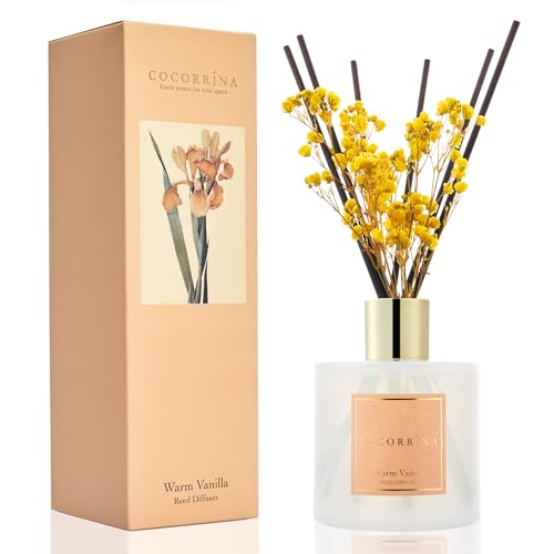Cocorrína Reed Diffuser - Warm Vanilla Scented Diffuser with 8