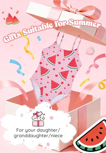 Image of Zando Girls Bathing Suit Size 2-10 Years - Cute Toddler Swimsuit Girl Adjustable One Piece Swimwear for Summer Beach Wear