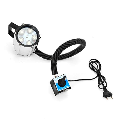 Lámpara de Máquina CNC con Base Magnética Lámpara de Trabajo LED Brazo de Luz Flexible Lámpara de Máquina de Torno Industrial Aleación de Aluminio para Máquina-Herramienta 5W 220V Cover