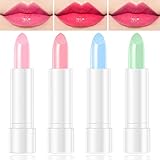4 Pcs Color Changing Change Lipstick Magic Jelly Crystal Lipstick Set Lip Care Nutritious Plumper Ti