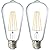 Sunco 2 Pack 60W Vintage LED Edison Bulbs Equivalent 8.5W CRI92 800 Lumens, Dimmable ST64 Filament 3000K Warm White E26 Medium Base Light Bulbs High Brightness Clear Glass Waterproof UL