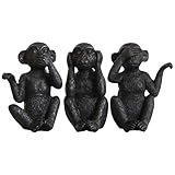 Dimensions Compactes: Avec des mesures de 1,77 x 2,17 x 3,15 pouces, cette statue de singe en résine est idéale pour décorer les tables, étagères ou bureaux sans encombrement excessif