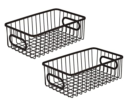 Bianco Multipurpose 10″ Metal Bathroom Storage Organizer Basket Bin – Modern Wire Grid Design – For Rs. 296 @ 70 %