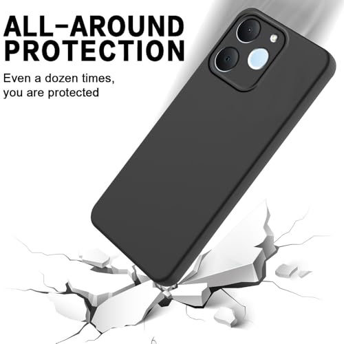 Image of Back Cover for Realme C71 4G | Full Camera Protection | Premium Liquid Silicon Case | Flexible Bumper Case for Realme C71 4G (Black)