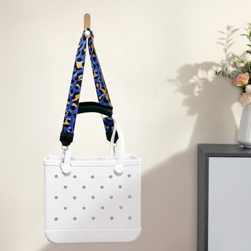 Image of Strap Wrap for Bogg Bag, Accessory for Bagg Bag, With Adjustable Shoulder Leopard Print Crossbody Strap, Black Handle Wrap Protector and Metal Buckle(Style 5)