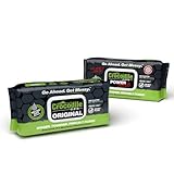 Crocodile Cloth PowerSCRUB 80 Dual Surface Cleaning Cloths & Crocodile Cloth Original Industrial Hand Cleaning Wipes, 100 Count