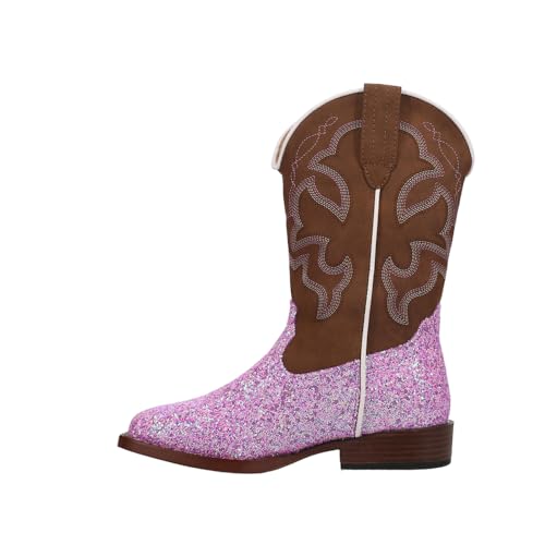 Roper Girls Glitter Blast (Toddler/Little Kid) Western Boot, Purple, 123