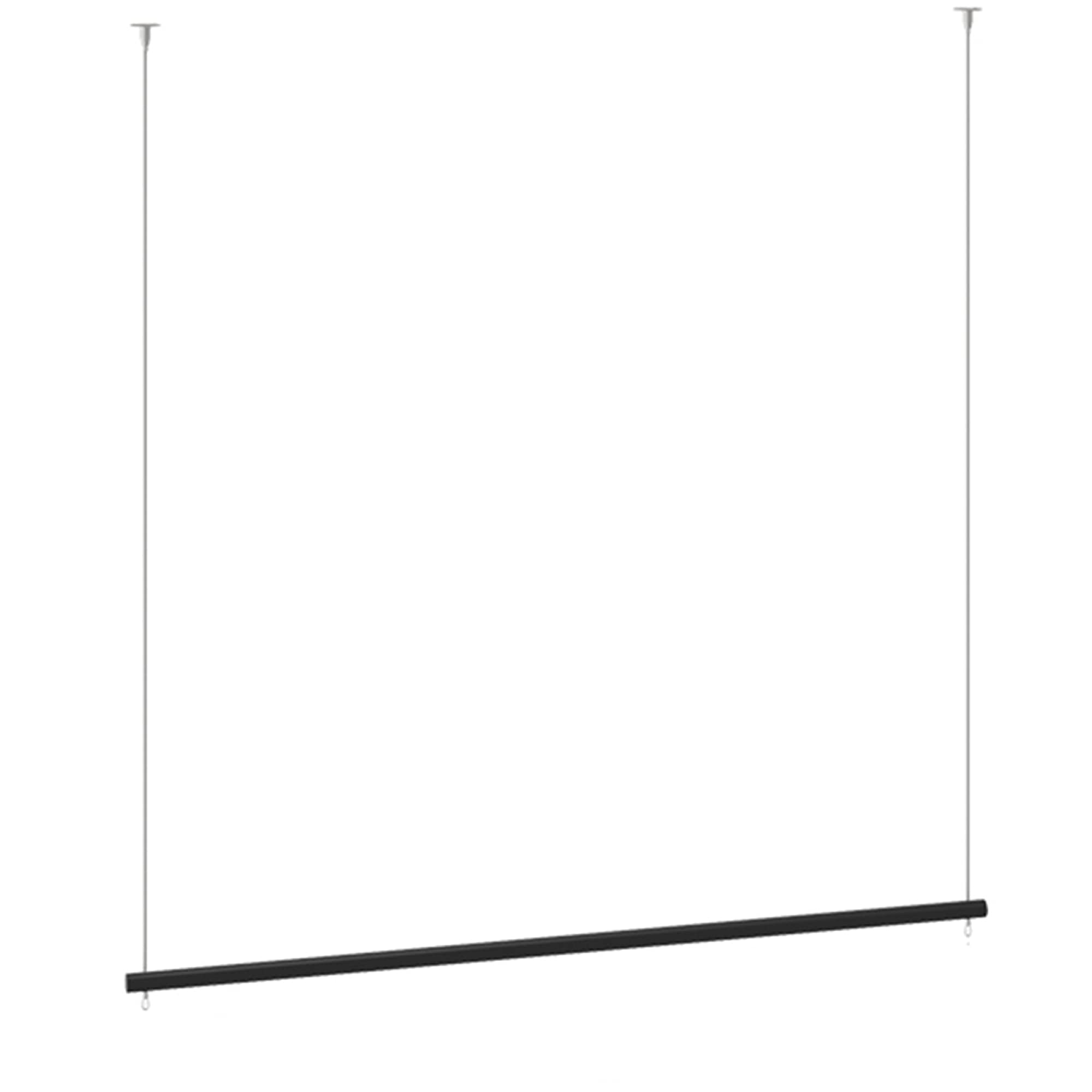 LRZPTDYU Black Metal Hanging Clothing Display Rack Retail Store Clothes Rail with Telescopic Wardrobe Manager 120cm Length