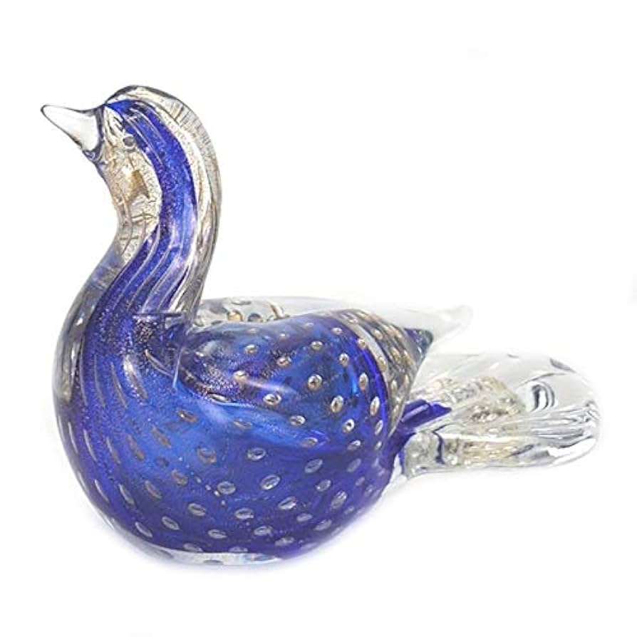 Amazon.co.jp: Murano Glass Splendore Collection 鳥 ブルー