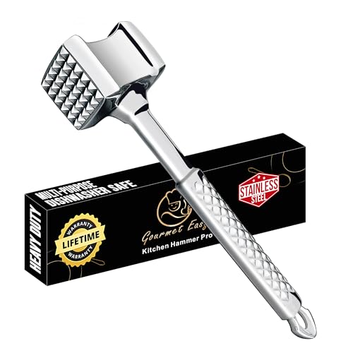 Gourmet Easy Classic Meat Tenderizer Tool Non-Slip Grip Lifetime Replace
