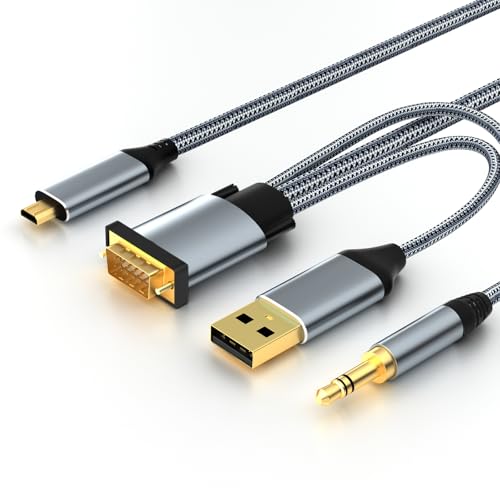 Cable VGA a Micro HDMI de 6 pies macho a macho unidireccional para monitor