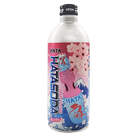 Hatakosen Ramune Soda Drink Grape Flavour Seasonal Limited Edition 500ml Cover