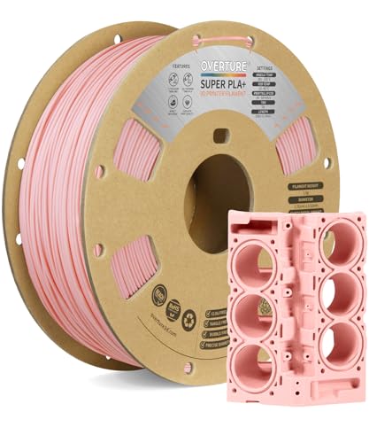 Image of OVERTURE Super PLA+ Filament 1.75mm, Toughness Enhanced PLA Plus, Professional Toughness 3D Printer Filament 1kg (2.2lbs), High Precision + /- 0.02mm (Sakura Pink)