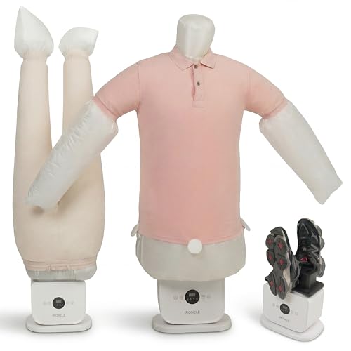 Ironele Automatic Ironing Machine with Shirt & Trouser Attachment Smart Garment Press System | Replaces Iron & Steamer | Smart Display Clothes Smoothing Device