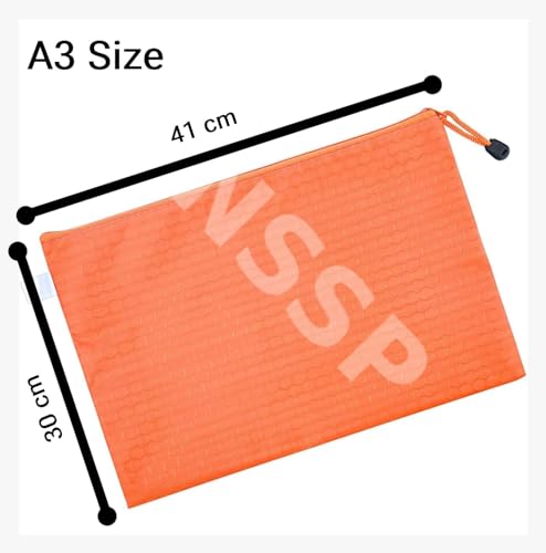 Image of Large Size Document Zip Bag /Pouch Multicolour (10, A3)