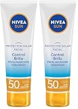 NIVEA SUN Protector Solar Facial Control Brillo Con Efecto Matificante Instantáneo y Protección Muy Alta De FPS50+...