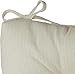 Klear Vu Omega Non-Slip Rocking Chair Cushion, Assembled in USA, Thick Tufted Design, Includes Seat Pad & Back Pillow with Ties, 17x17 Inches, 2-Piece Set, Solid Ivory