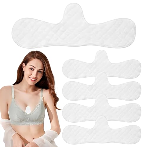 EIHI 5 Piezas Sudor Debajo de Senos Pecho Sujetador de Algodón Reutilizables Almohadillas Absorbentes de Sudor, A