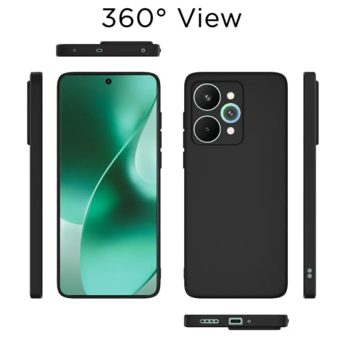 Image of Outlouders Back Cover for Realme 15 Pro 5G | Camera Protection | Durable Soft Matte Silicone Bumper Case (Black)