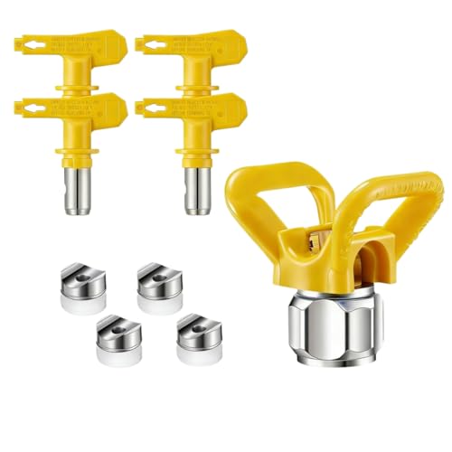 5-Piece Airless Paint Sprayer Nozzle Kit Reversible Spray Tips with Tip Guard & Filter for Airless Spraying Machines Compatible with Graco Wagner & More