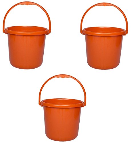 Saurabh Shaktiman Plastic Unbreakable Bucket, Orange, 18 L (3 Pieces) (B01N8XL2XQ) Amazon Price History, Amazon Price Tracker