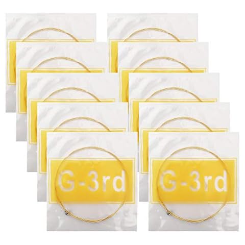 Acoustic Guitar G Strings, Light Tension – Corrosion-Resistant Rust-Prevent Brass, Offers a Bright and Well-Balanced Acoustic Tone G 3rd (3rd 10 Pack) Cover
