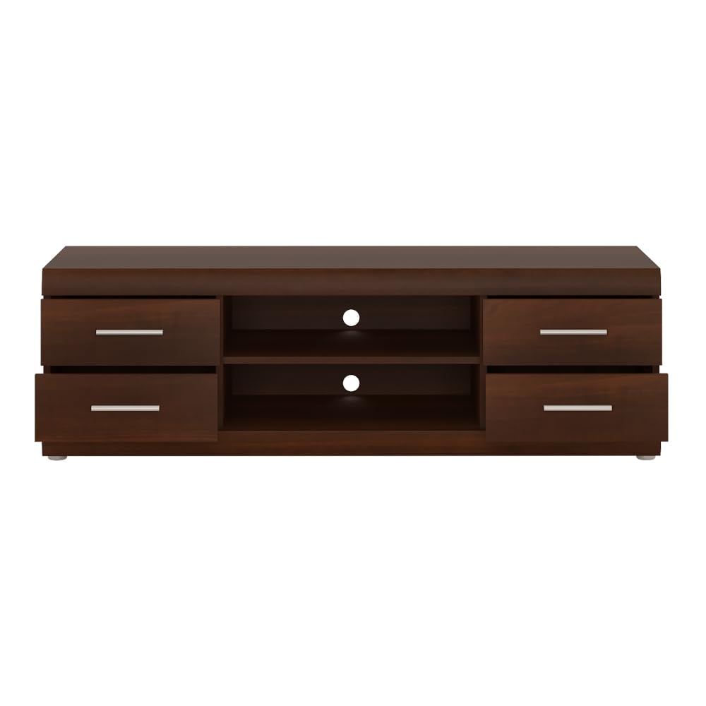 Lomadox Lowboard und Sideboard Wohnzimmer Möbel Set Nussbaum Wohnwand Fernsehwand klassisch TV Schrank Highboard Vitrine