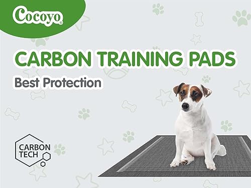 Image of COCOYO Dog Training Pads丨Carbon Absorb Eliminating Urine Odor Puppy Pads丨Premium Charcoal Dog Pee Pads (100 Count, 17.5x23.5 inch)