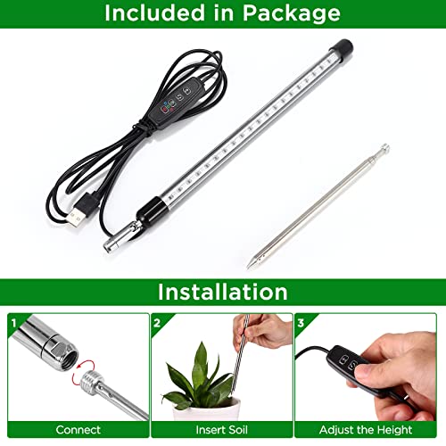 Onever Grow Lights For Indoor Plants - Full Spectrum Grow Light Red Blue Usb Plant Light 9 Dimmable Timer 3 9 12H Adjustable Indoor Gardening System Led Growing Light For Indoor Plants Seed Starting #TOP7
