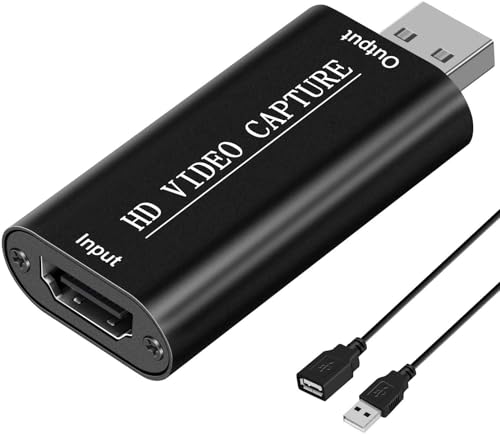 DIGITNOW! HDMI to USB 2.0 4K Video Capture Card with Ultra-Low Latency, Streaming & Gaming Capture Device for Live Broadcasting, PC/PS5/Switch, Zoom Conferencing, Plug & Play