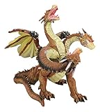 Ebros Gift Ancient Legendary Three Headed Dragon Behemoth Hydra Roaring Labors of Hercules Statue 8' Tall Dungeons Dragons Legends and Fantasy Decor Sculpture Medieval Renaissance Old World Accent