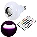 PaddSun Christmas LED Bulb Bluetooth Speaker Integrated, 6W E27 Base RGB Color Changing Smart Wireless Stereo Audio Music Play Light with 24 Keys Remote for iOS Android Bar Home KTV Party Restaurant