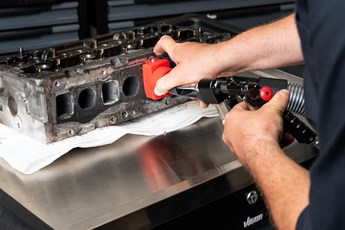 VIGOR Walnuss-Strahlgerät V7550, mit 5 kg Strahlgut, 1600 W Saugleistung, für Einlasskanäle, AGR, Brennraum, 30 kg Behälter, 220 V, Absaugung und Strahlpistole