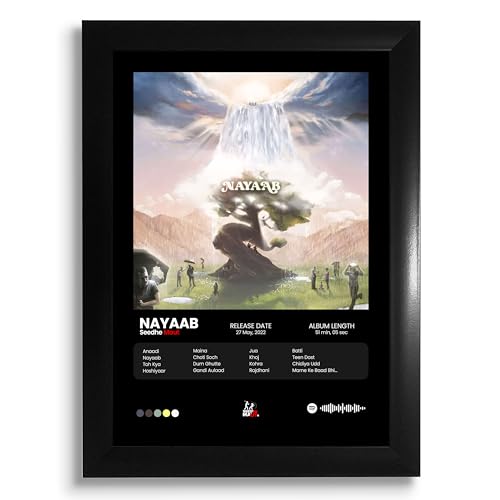 Seedhe Maut Poster Frame - A4 Size (8.3 x 11.7 Inch) | Gift for Seedhe Maut & Desi Hip-Hop Fans | Aesthetic Wall Poster Frame for Bedroom & Living Room (Nayaab)