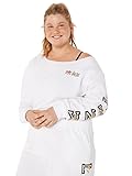 53,3 cm Körperlänge Victoria\'s Secret Cropped-Sweatshirt aus rosa Fleece, Weiß, XL