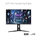 ASUS ROG Strix 24.5” 1080P Gaming Monitor (XG256Q) - Full HD, Fast IPS, 180Hz, 1ms, G-Sync Compatible/FreeSync, DisplayPort, HDMI, DisplayHDR400 , BLACK