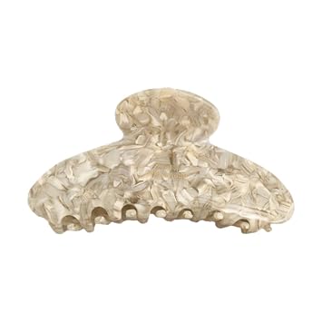 White Tortoise Acrylic Large Hair Claw Clips 4.13in Strong Hold Thick Hair | Thick Hair, Tortoise Hair Clips, Acrylic Celluloid, French Butterfly Jaw Clips, Strong Hold