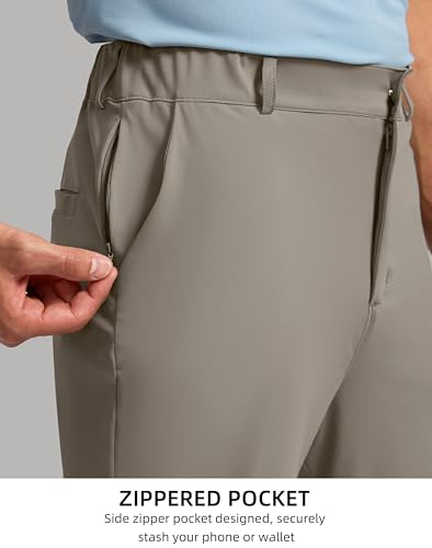 Soothfeel Calça masculina de golfe com 5 bolsos, calça de moletom elástica, casual, vestido de viage