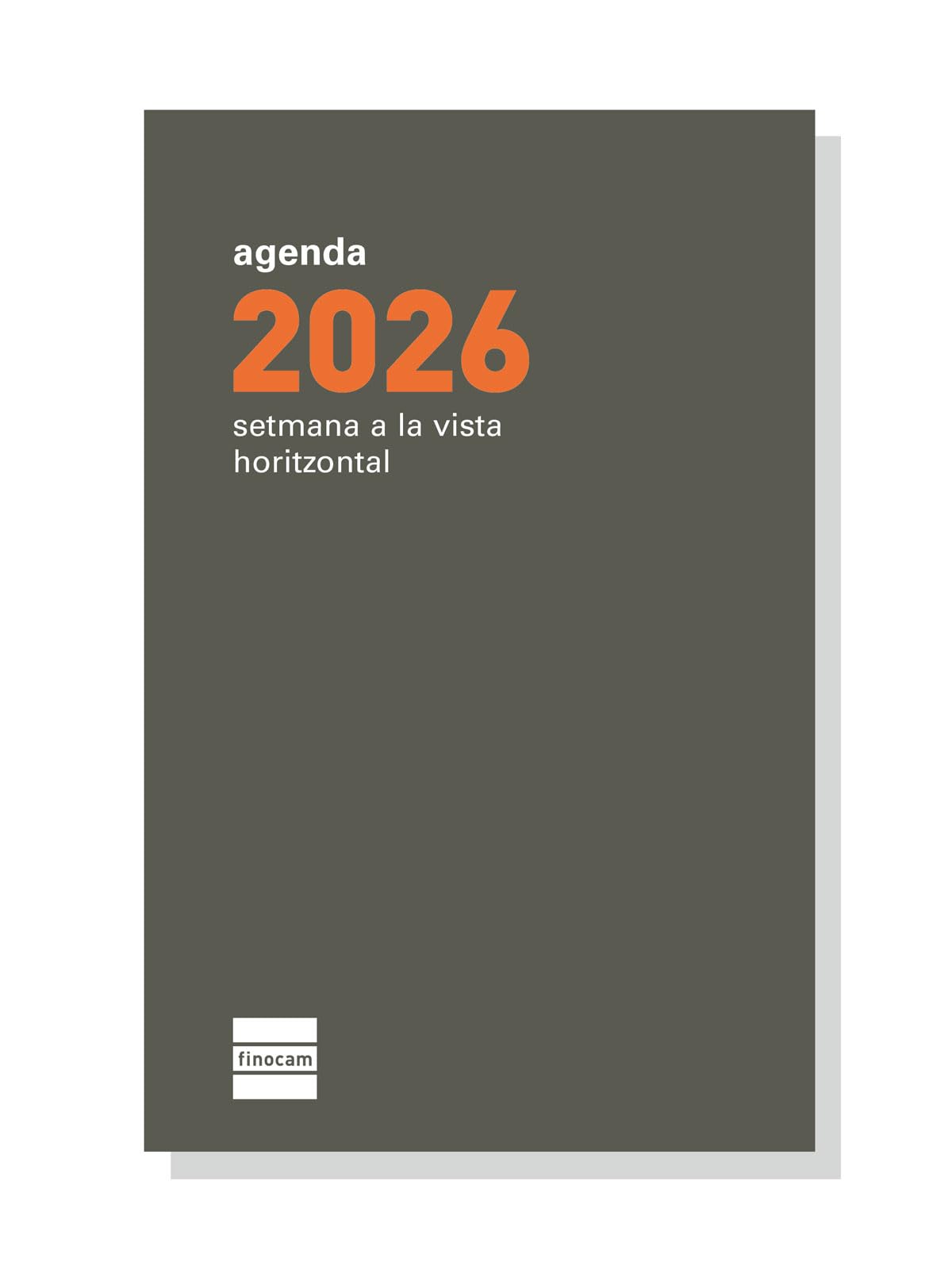 Finocam - Flat Annual Refill 2026 Week Horizontal View January 2026 - December 2026 (12 months) Catalan
