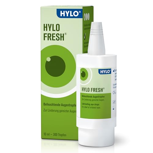 HYLO FRESH Augentropfen gegen trockene Augen - Augenbefeuchtung mit Hyaluronsäure und Euphrasia ohne Konservierungsstoffe - mit Kontaktlinsen verträglich - Augenpflege - Eye Drops (10 ml)