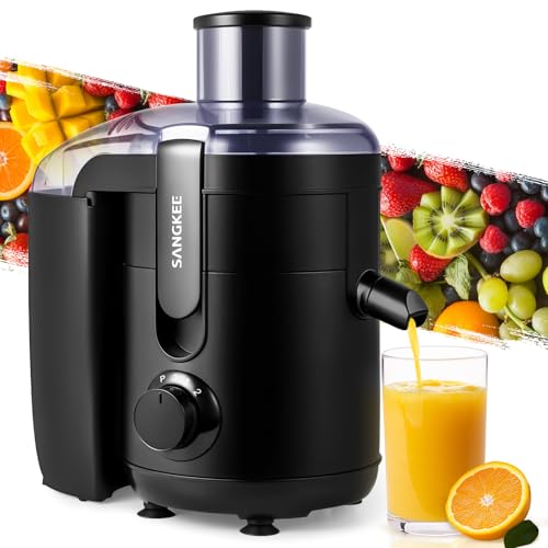 El Mejor Listado de extractor para jugos de esta semana. 45 SANGKEE Extractor de Jugos, 2 Modos Velocidad Extractores de Exprimidores Eléctricos 350W, Exprimidores Multiusos para verduras y frutas zanahorias cítricos y apio,sin BPA,con un...