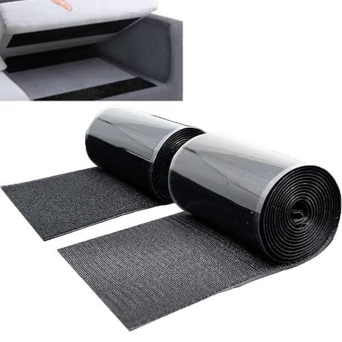 Image of Heavy Duty Adhesive Hook Look Tape Couch Cushion Grip Furniture Strips for Keep Couch Cushions from Sliding