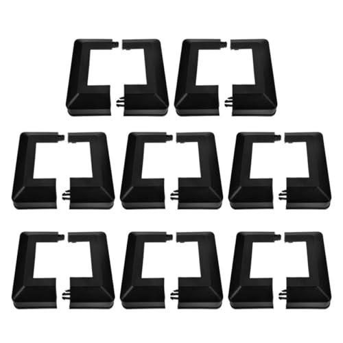 Tapas de base para postes de terraza en plástico negro para proteger cercados de exterior