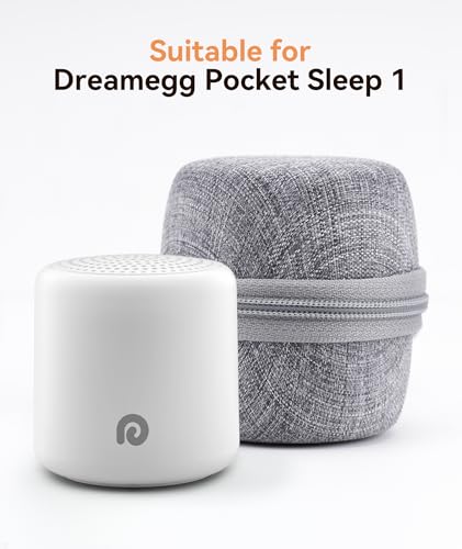 Image of Dreamegg Portable White Noise Machine with Travel Case - Egg-Sized Sound Machine for Baby & Adult Sleep, 16 Soothing Sounds, 1000mAh Battery, Timer, Sound Machine for Baby Adults Home Gift, White