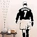 Produktbild jiushizq Fußballstar Wandaufkleber Studentenwohnheim Schlafzimmer Schlafzimmer Wohnzimmer Sofa Hintergrund Wanddekoration Aufkleber Weiß 112 x 58 cm