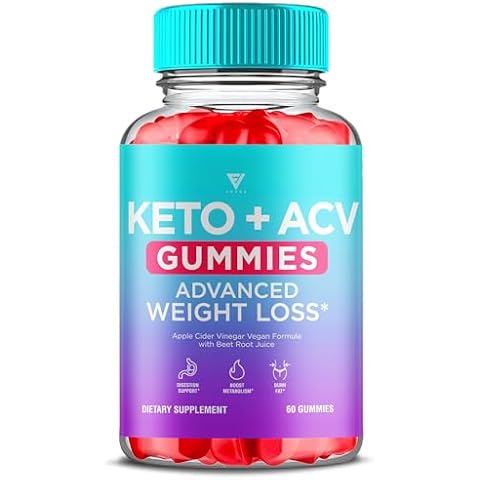 Keto ACV Gummies Advanced Weight Loss Belly Fat Burners Product Works Fast, ACV Keto Gummy Detox Cleanse Diet Apple Cider Vinegar Metabolism(60 Count) Cover