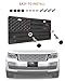 ZXFOOG American Flag License Plate for Front Bumper, Black Thick ABS Plastic Car Tag Plate with 3D Embossed USA Flag Pattern, with Screws, Patriotic Decals